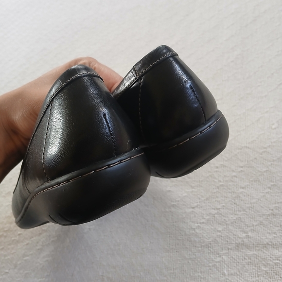 clarks ♡ croc bayou leather loafers black 9.5 work casual - Picture 5 of 7